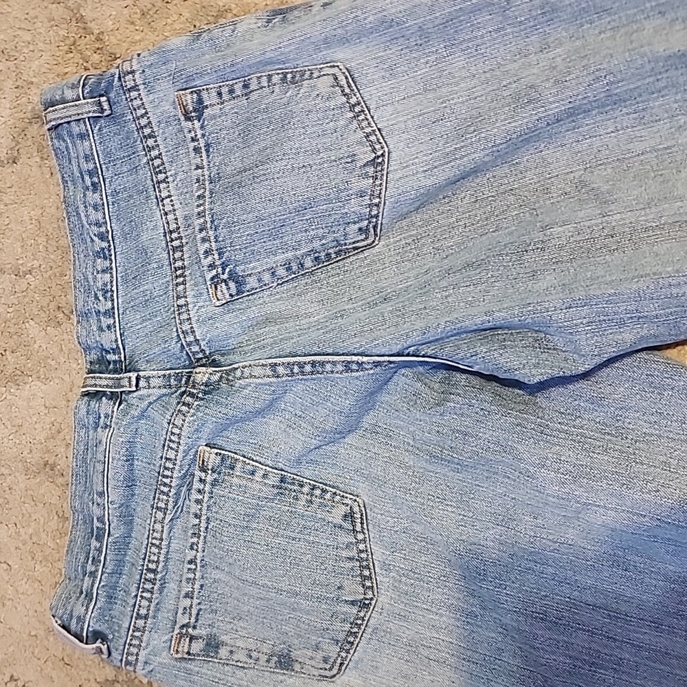 Eddie Bauer Vintage Womens 12P Denim Blue Capri Jeans 2007